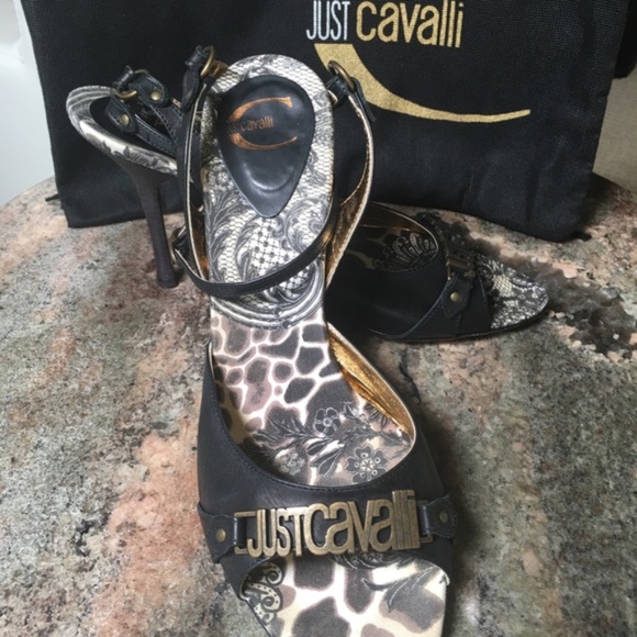 Just Cavalli Cross Ankle Strap Sandal, US 9.5 - Picture 3 of 8